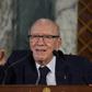 Tunisian President Beji Caid Essebsi holds a press conference on November 8, 2018 at Carthage Palace, near Tunis