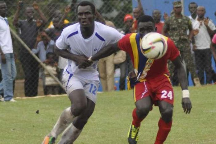 FLASHBACK: Francis Dadzie (12) in action for Bechem United against Hearts of Oak in the Ghana Premier League