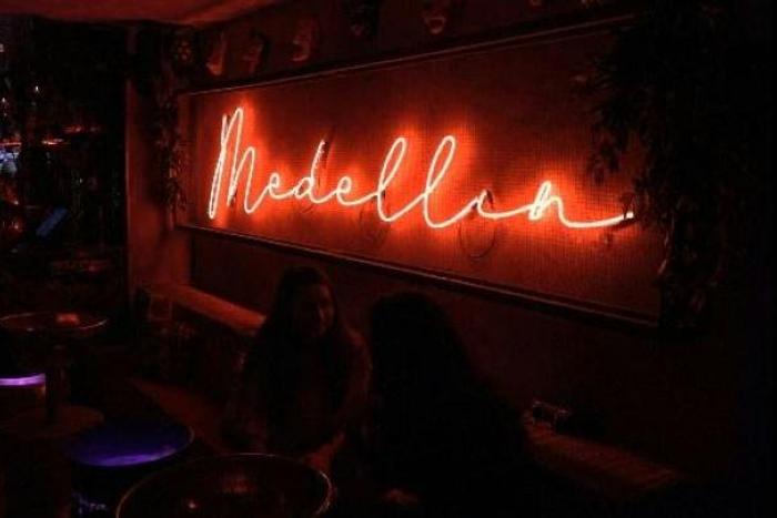 "Medellin" opened in November 2018 near the Champs-Elysees and has since become a hit with its young and wealthy clientele, not all of whom appear to understand all the references found on the menus and walls
