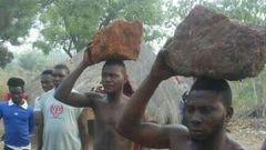 Instant justice: Thieves paraded with rocks on their heads as residents whip them