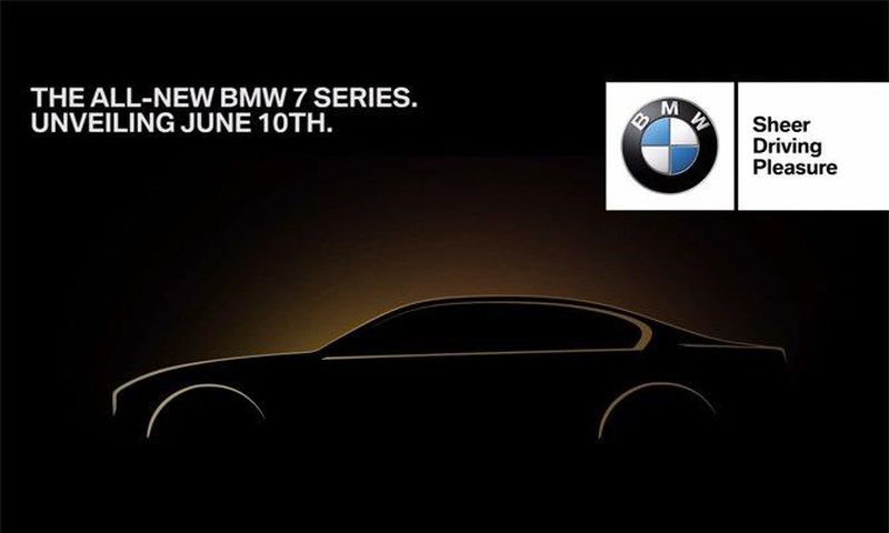 Announcement poster for the unveiling of the new 2016 BMW 7 Series.