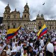 Thouusands march to condemn the Bogota police academy car bombing that killed 20 students