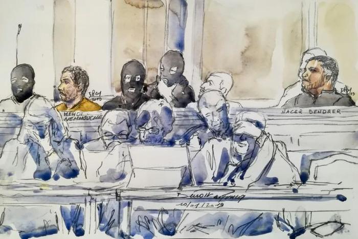 Nacer Bendrer, right, denies being an accomplice to the Jewish museum murders