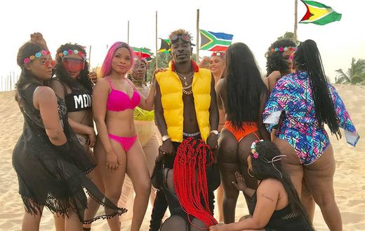 Shatta Wale behind-the-scenes of "Island" music video