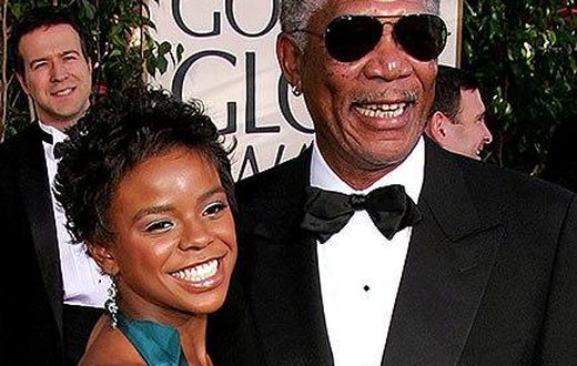 morgan-freeman and step daugther