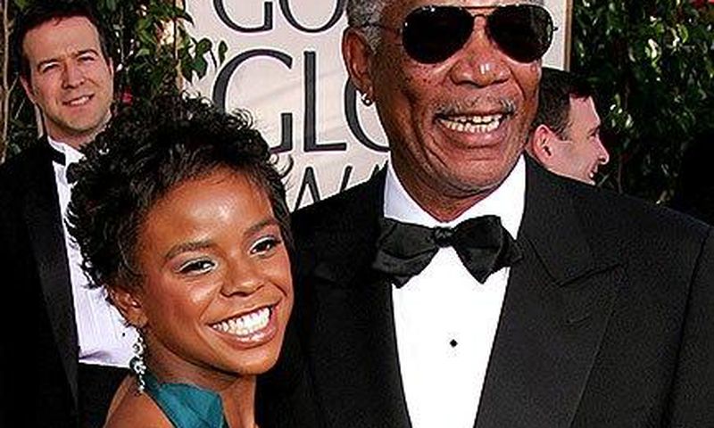 morgan-freeman and step daugther