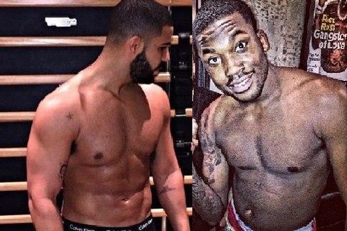 Meek Mill and Drake shirtless