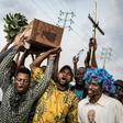 Supporters of rival Martin Fayulu protest a court's decision to validate the election of Felix Tshisekedi as the president of the Democratic Republic of Congo