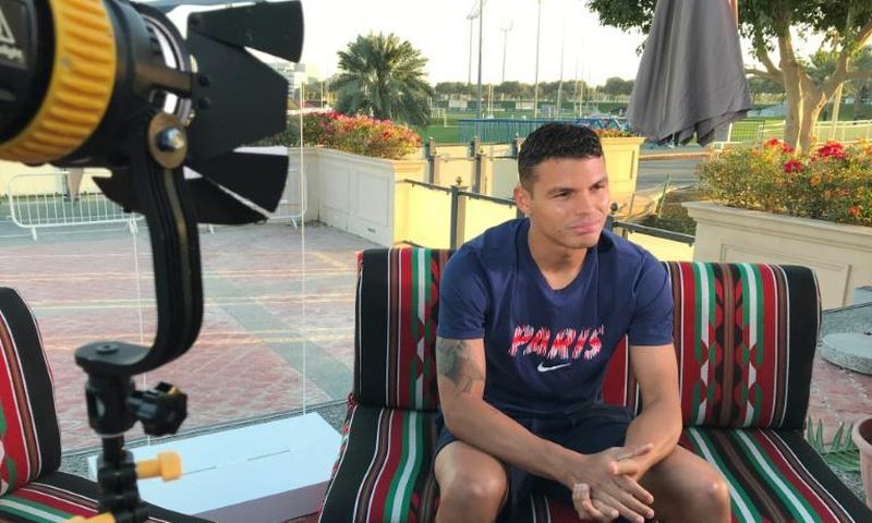 Paris Saint Germain's Brazilian defender Thiago Silva says at 34 he's enjoying his football