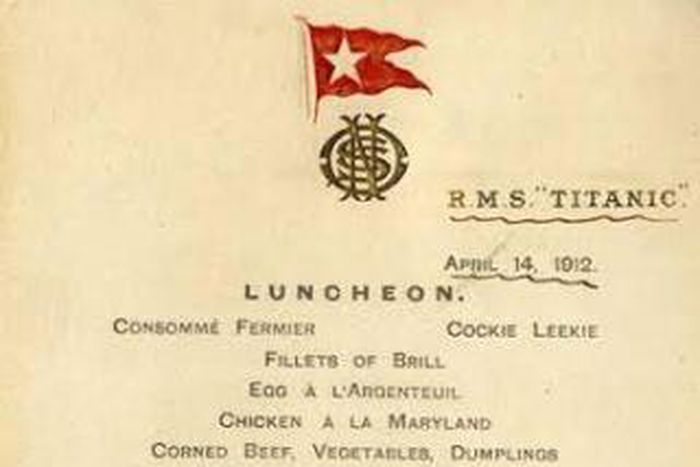 Legendary sunken ship, The Titanic's last menu goes up for auction over a century after