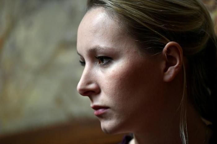 Marion Marechal, who is tipped to be the future leader of France's far right, was met with protesters when she arrived in Oxford