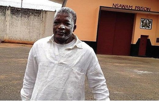 Felix Nyaaba powdered as a sign of victory.