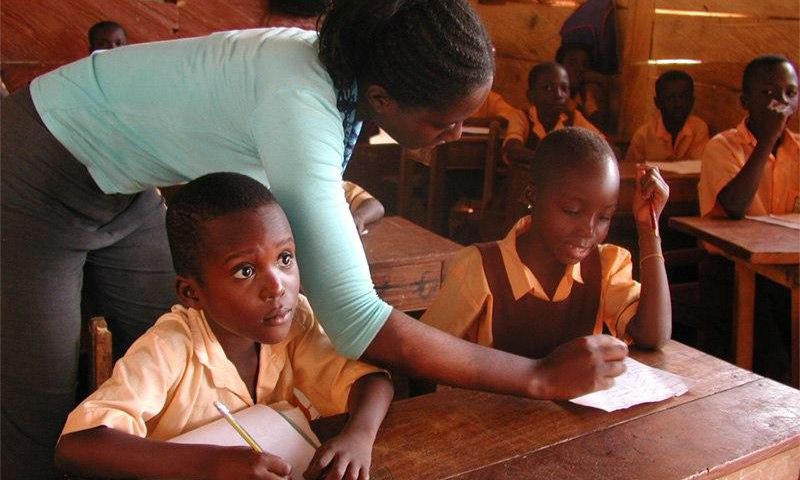 Pupils in classroom