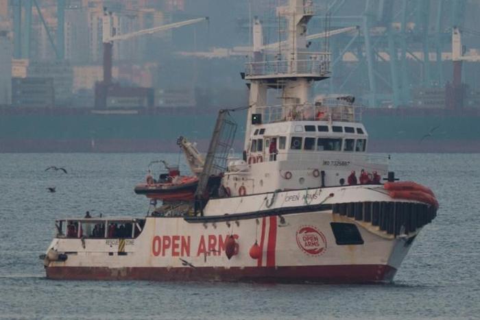 The vessel operated by Spanish charity Proactiva Open Arms sails off Libya and southern Europe, coming to the aid of migrants who get into difficulty during the sea crossing from northern Africa
