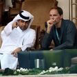 Paris Saint-Germain's Qatari president Nasser Al-Khelaifi with club coach Thomas Tuchel
