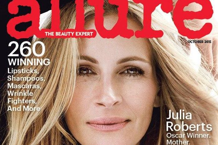 Julia Roberts covers October 2015 issue of Allure Magazine
