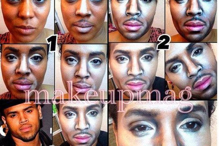 Make-up of Chris Brown