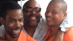 Chris Rock, Daniel Lee and Terrence Howard on set of 'Empire'
