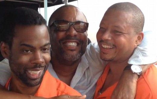 Chris Rock, Daniel Lee and Terrence Howard on set of 'Empire'