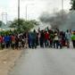Protestors blocked roads on January 14 after the government doubled the price of fuel