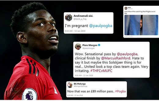 Twitter praises Pogba pass