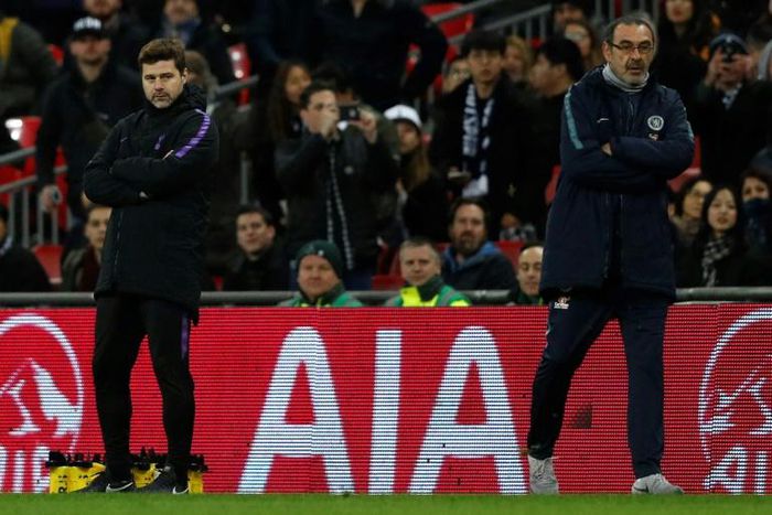 Tottenham Hotspur coach Mauricio Pochettino and Chelsea counterpart Maurizio Sarri were both unhappy with the VAR penalty award