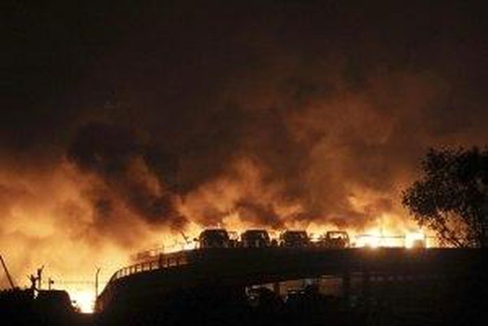 Authorities lose contact with 36 firefighters at China blast site - media