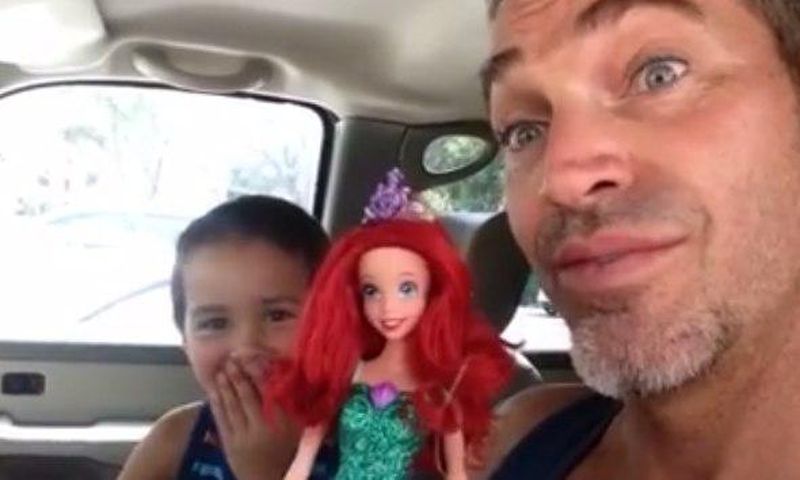 Father makes video supporting his 4-yr-old son's choice of a barbie doll as a birthday gift