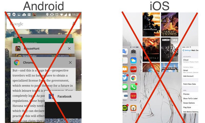 Closing and re-opening apps continually can damage your battery life.