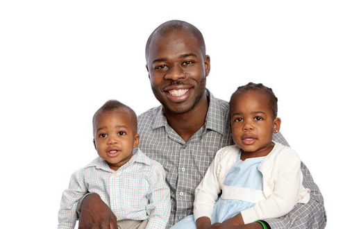 African father with children