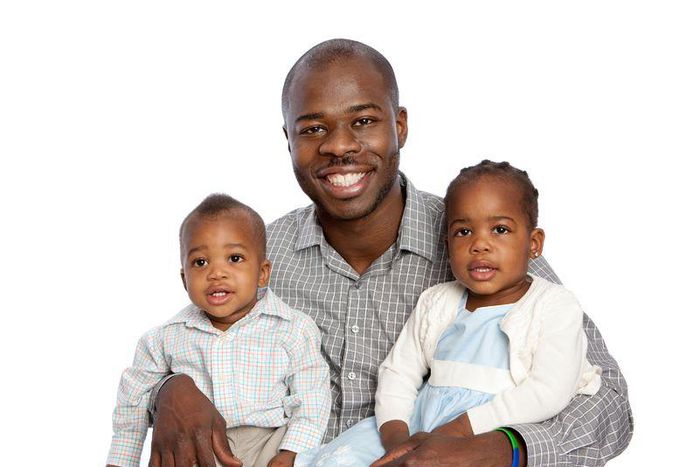 African father with children