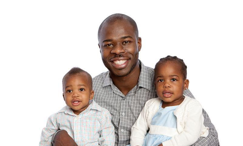 African father with children