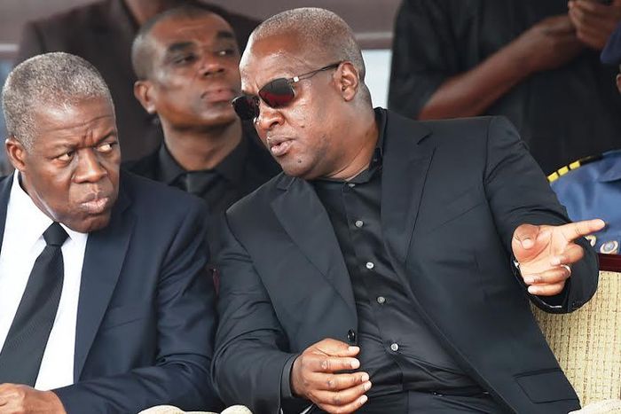 [From left to right] Vice president Amissah Arthur and President Mahama
