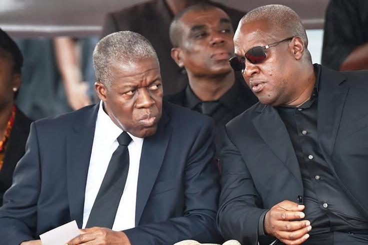 [From left to right] Vice president Amissah Arthur and President Mahama