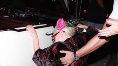 Lady Gaga falls infront of his waiting car
