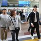 Son Heung-min (2-R) arrived in Dubai after playing in Tottenham's 1-0 loss to Manchester United on Sunday