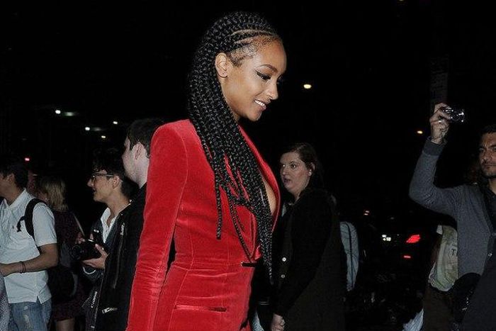 Jourdan Dunn takes the braids for a fashionable spin at the MET Gala after party
