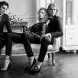 Model Karolina Kurkova, Ton Heukels and Iasonas Laios for Giuseppe Zanotti’s Fall 2015 campaign
