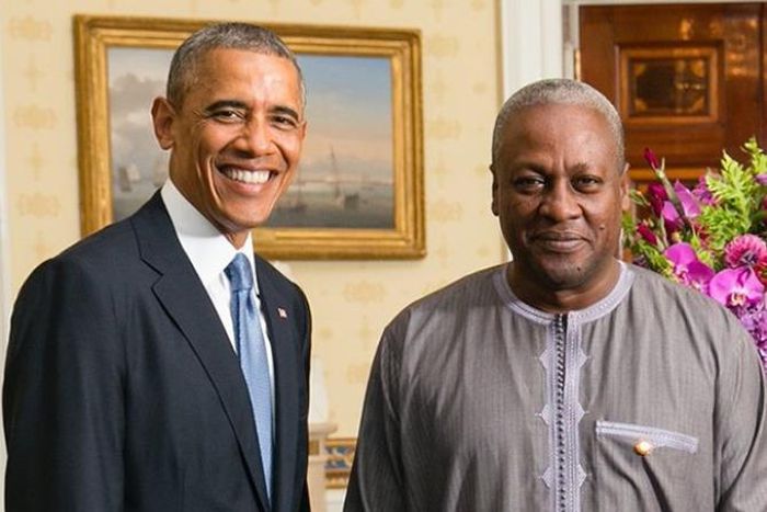 President Barack Obama of US and President John Mahama of Ghana