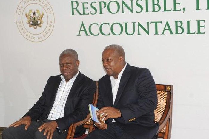 President John Mahama with Vice President Amissah-Arthur