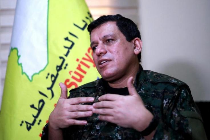 Mazloum Kobani, commander-in-chief of the Kurdish-led Syrian Democratic Forces (SDF), speaks to AFP in an exclusive interview in the countryside outside the northwestern Syrian city of Hasakeh on January 24, 2019