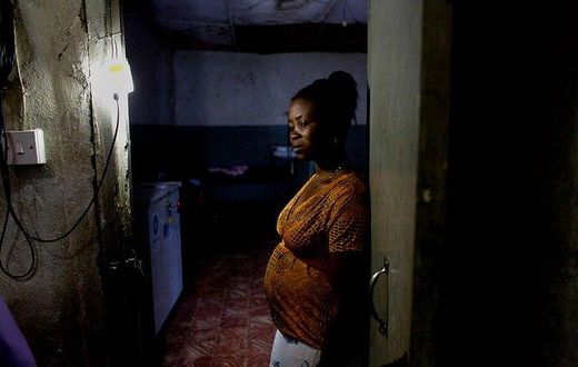 A pregnant Sierra Leonean woman