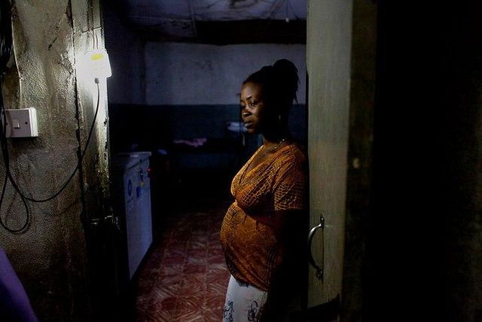 A pregnant Sierra Leonean woman