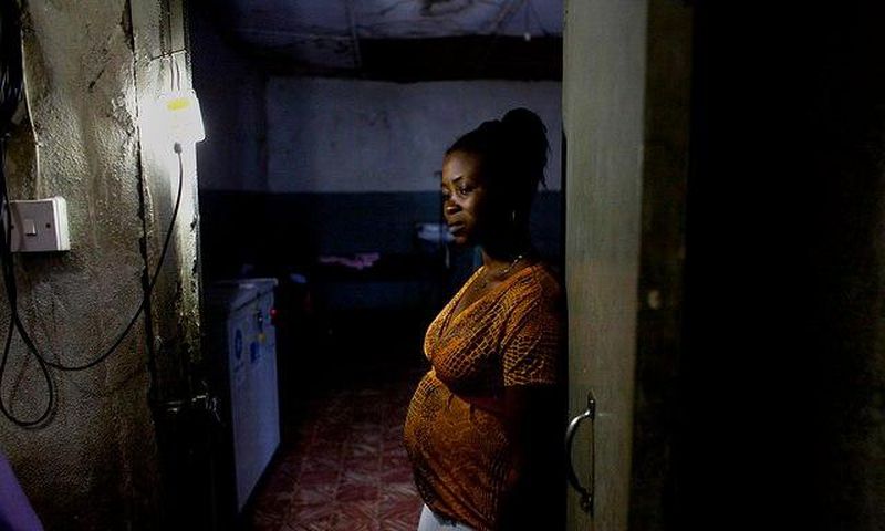 A pregnant Sierra Leonean woman