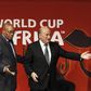 FIFA president Joseph Sepp Blatter and South Africa president Jacob Zuma (L) attend the launch of the FIFA World Cup Legacy Trust for South Africa in Johannesburg December 13, 2010. REUTERS/Siphiwe Sibeko