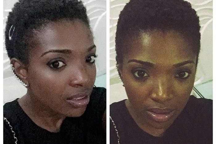Annie Idibia shows off her short hair