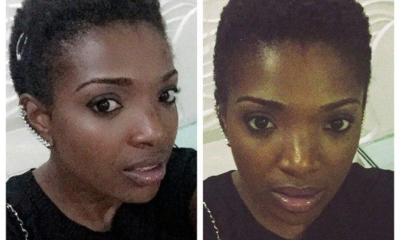 Annie Idibia shows off her short hair