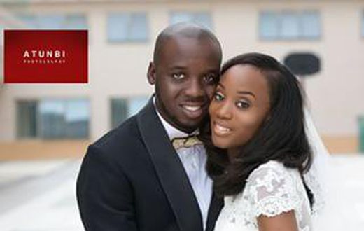 Maduka Jnr and his bride, Temitope