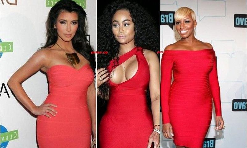 Kim Kardashian, Blac Chyna, Nene Leakes in Herve Leger bandage dresses