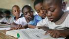 Students in a school in Zimbabwe